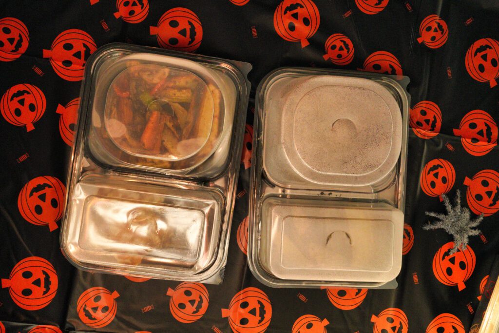 Catered trays and tabletop spider