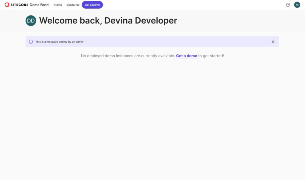 Basic user - home page