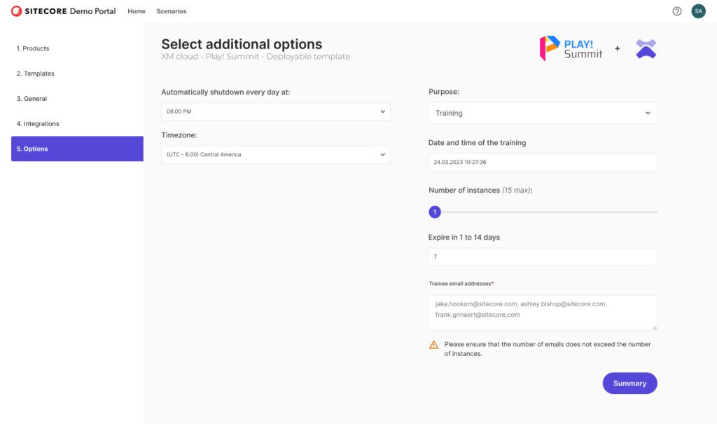 Options - training