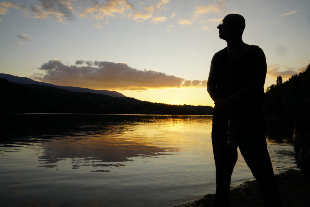 Profile Toward the Setting Sun