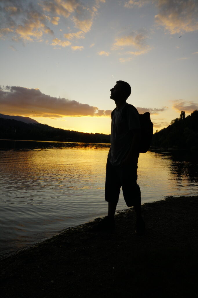 Backpack Against a Burning Horizon