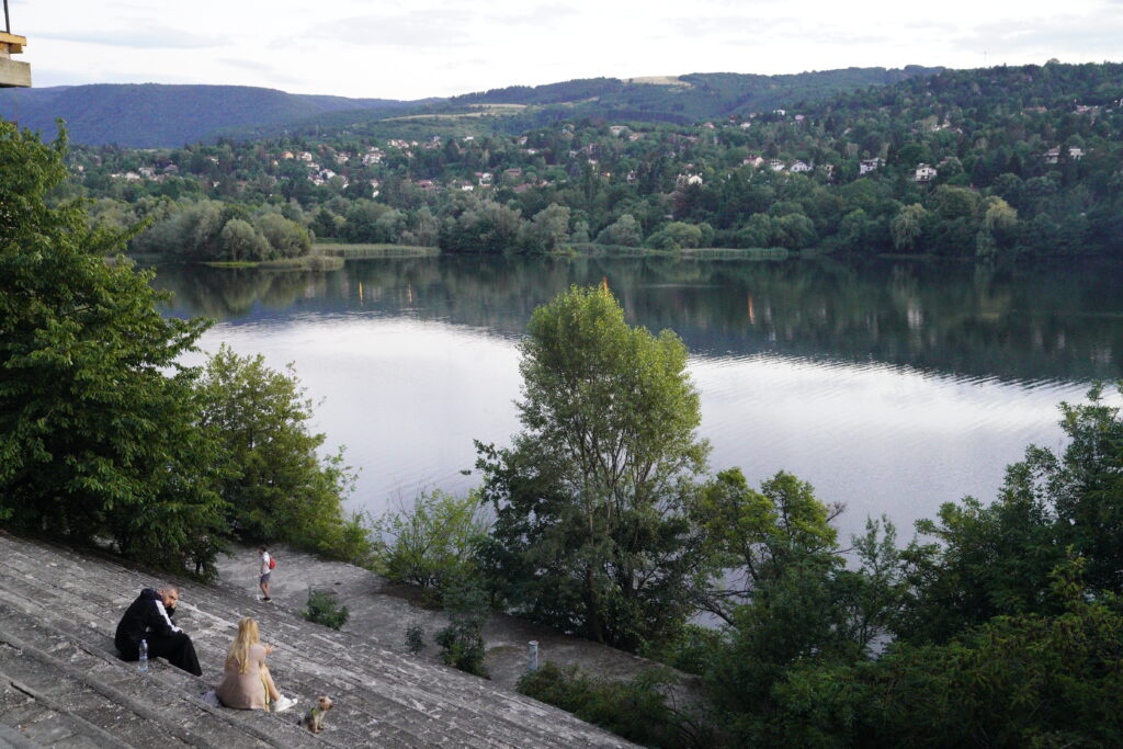 Evening on the Lakeside Steps